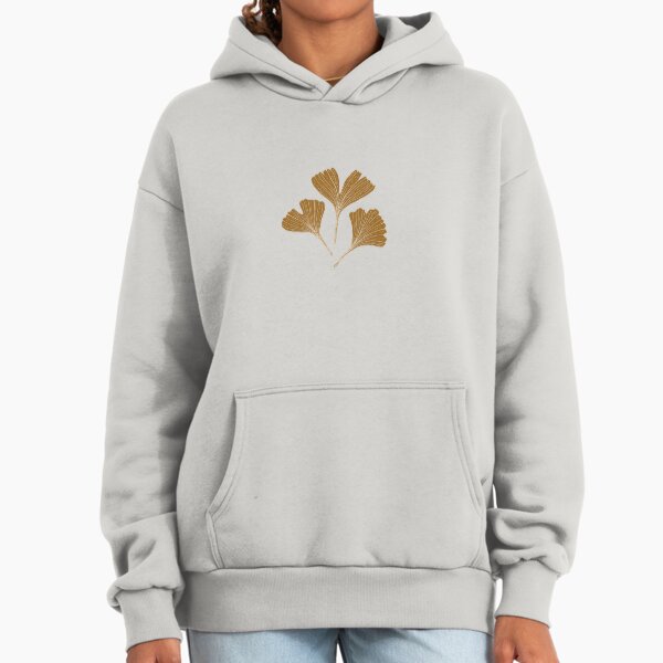 Ginkgo biloba leaves in mustard yellow Hoodie