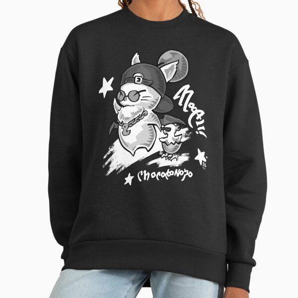 Street Attire Moogle & Chocobo Chick based on the in game item for Final Fantasy 14 Online Sweatshirt