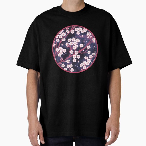 Star Sakura Galaxy pattern T-Shirt