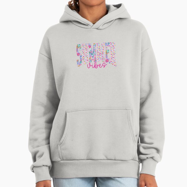 Retro Summer Vibes Floral Checkered Hoodie