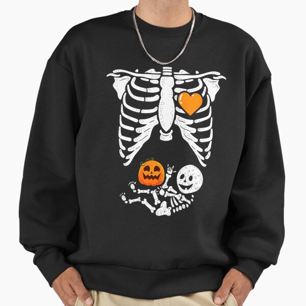 Skeleton Baby Pregnant Xray Rib Cage for Fall Halloween Sweatshirt