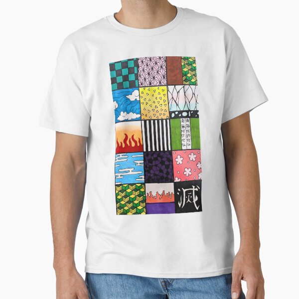 Demon Slayer Pattern Squares T-Shirt