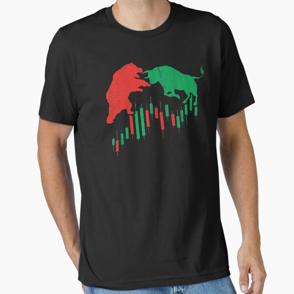 Day Trader Bull Bear Stock Investor Investing Trading Cryptocurrency Forex T-Shirt