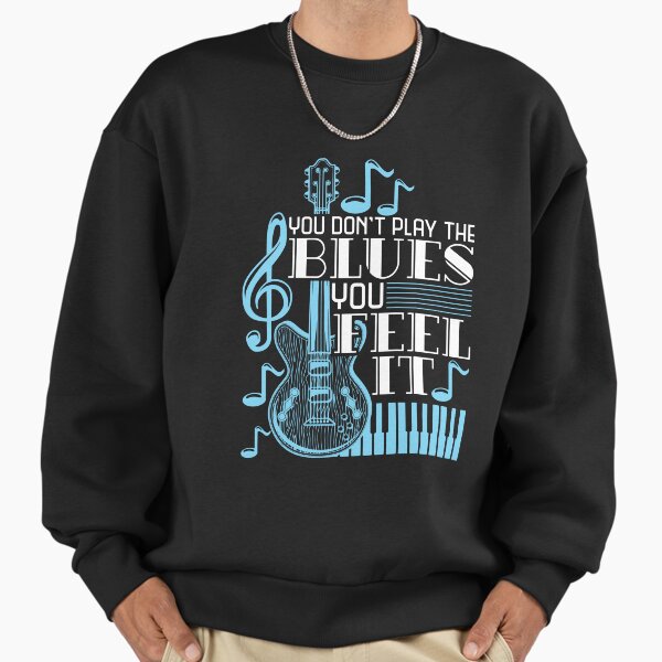 Blues Music Musician Gifts Guitar Musical Notes Sweatshirt