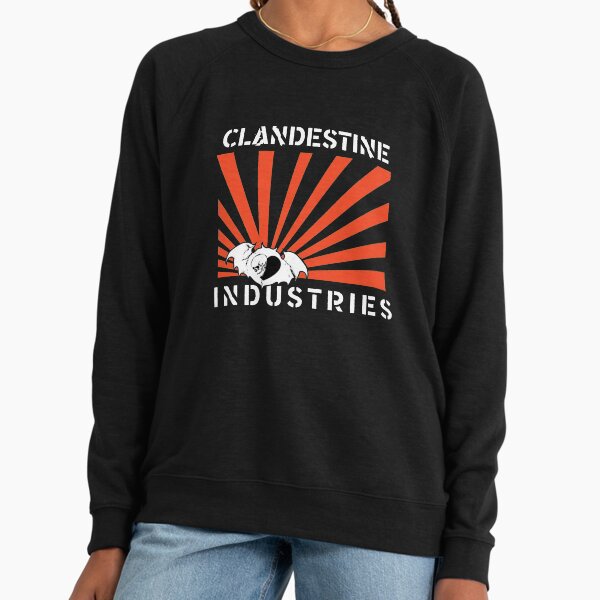 Clandestine Industries (White Text) Lightweight Sweatshirt