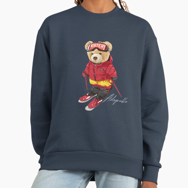 Cute Adorable bear Skiing - Adograble Ski Sweatshirt