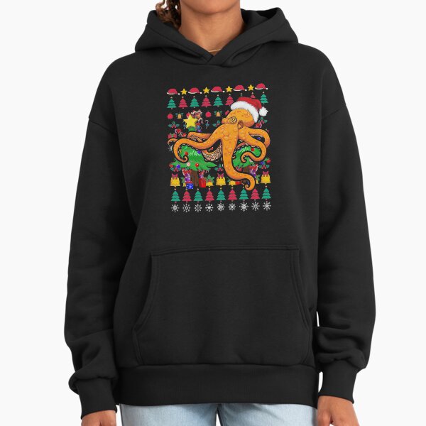 Santa Claus Octopus Ugly Christmas Santa Hoodie