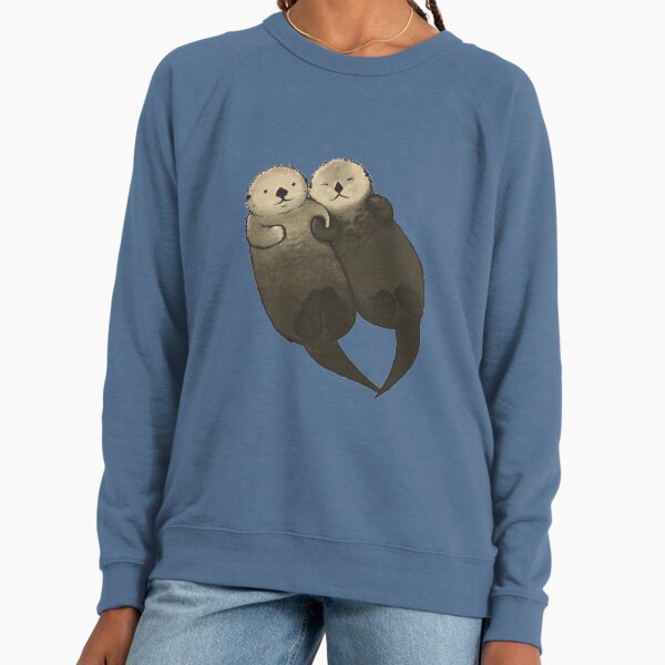 Significant Otters - Otters Holding Hands Lightweight Sweatshirt