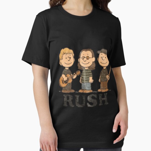 Rush Band Peanuts Style Baby Tee Vintage Rock Band Tee Cartoon Rush Fan Girl T-Shirt