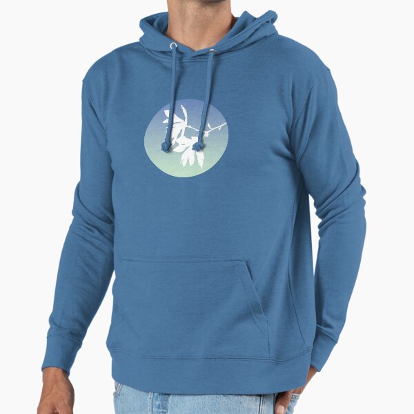 Magnolia Tree in Bloom in Bethlehem, Aqua Gradient Hoodie