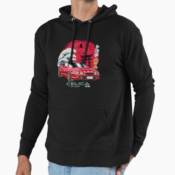 Red Celica GT-4 ST205 Japanese Sun Rising Hoodie