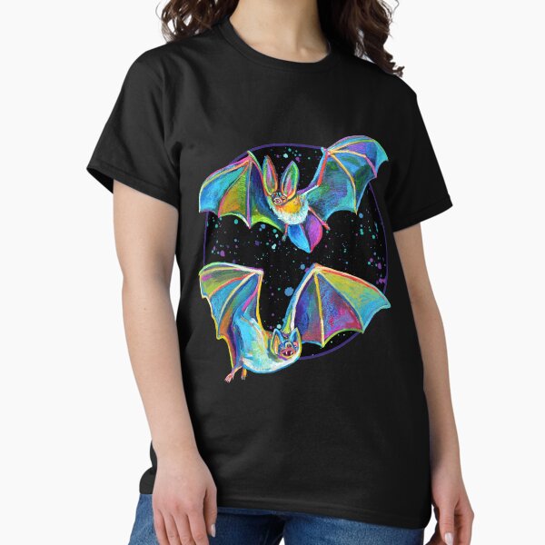 Psychedelic Bat Pattern by Robert Phelps T-Shirt