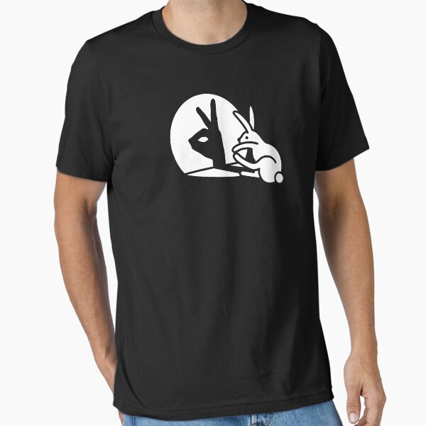 Funny Rabbit shadow hand shadow puppets bunny figure pop art T-Shirt