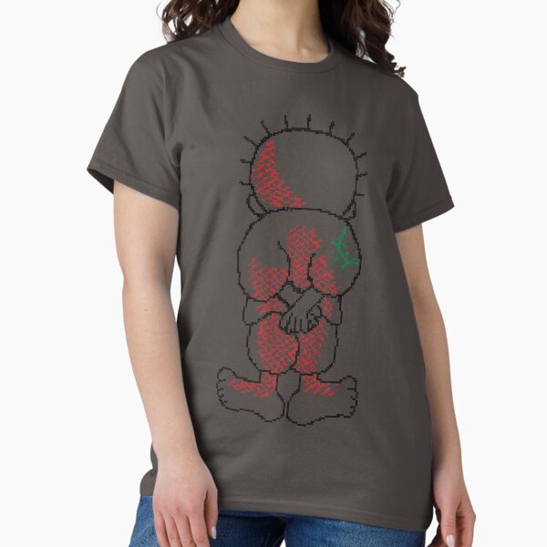 Palestinian Handalah Tatreez Embroidery Palestine Freedom Kufiya Keffiyeh Pattern - blk T-Shirt