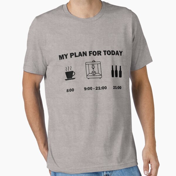 3D printer printing daily schedule beer hobby gift T-Shirt