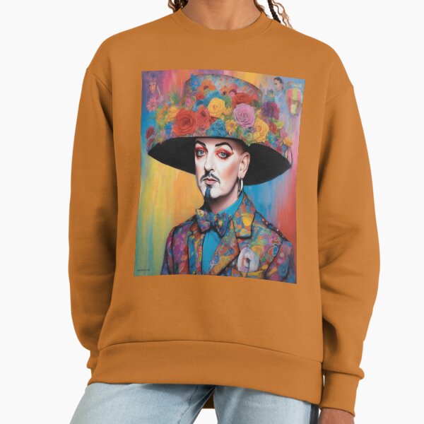 "Psychedelic Rainbow Reverie: Boy George's Vibrant Aura" Sweatshirt