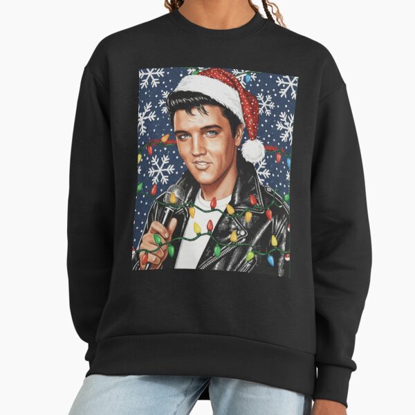 Elvis the Pelvis Claus – 1950s Funny Ugly Christmas Sweater Art Sweatshirt