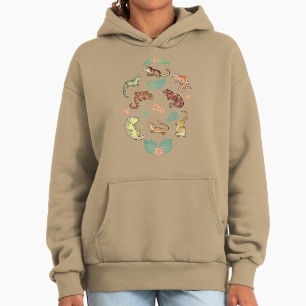 Gecko family in yellow Hoodie