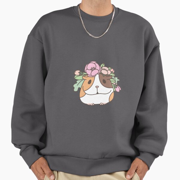 Flowers and Guinea pig pattern, spring floral Pattern Sweatshirt