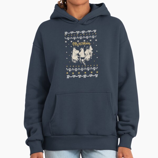 Moomin Festive Pattern Moomintroll Snorkmaiden & Co Hoodie
