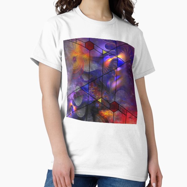 Modern Geometric Color Explosion - Dante's Window (Square Version) T-Shirt