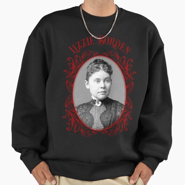 Lizzie Borden Pansy Brooch Portrait Red & Black Sweatshirt