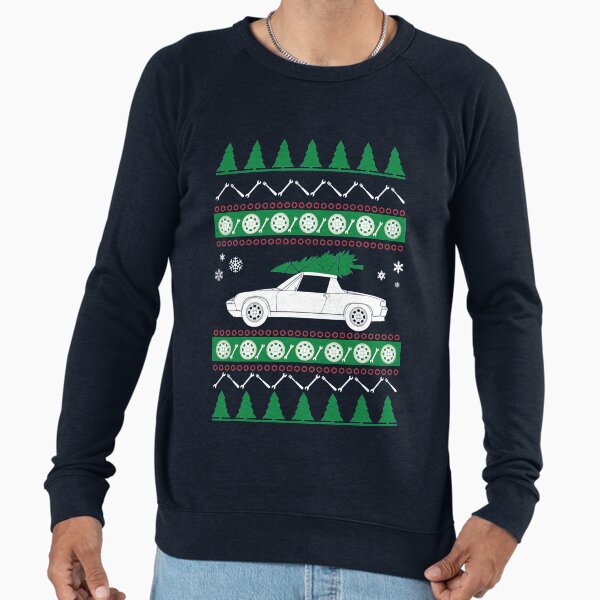 Porsche 914 Ugly Christmas Sweater Lightweight Sweatshirt
