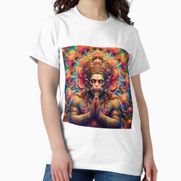 Hanuman Spring Psychedelic Fractal Mandala 3 T-Shirt