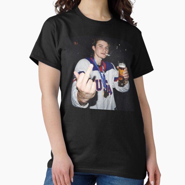Funny Jack Hughes USA Gold Hockey, Patriotic Hockey, Hockey Graphic, American Hockey Pride T-Shirt