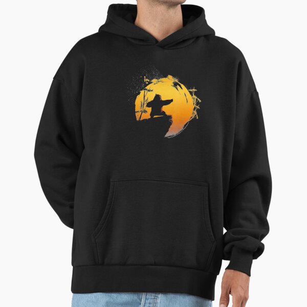Kung Fu Bear Po Tai Chi Sunset Silhouette Hoodie