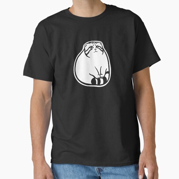 Pallas's cat paws on tail.Stylized art of a cute chonker T-Shirt