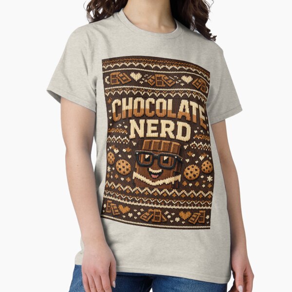 Chocolate nerd, great knitting picture T-Shirt