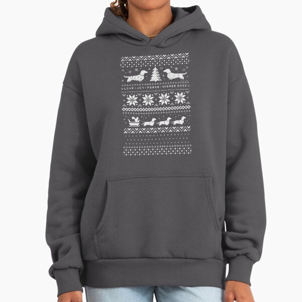 Dachshunds Christmas Sweater Pattern Hoodie
