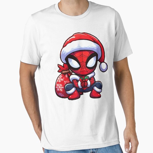 Spider Hero Christmas | Festive Cartoon Hero Art T-Shirt