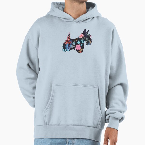 Scottish Terrier Floral Print Hoodie