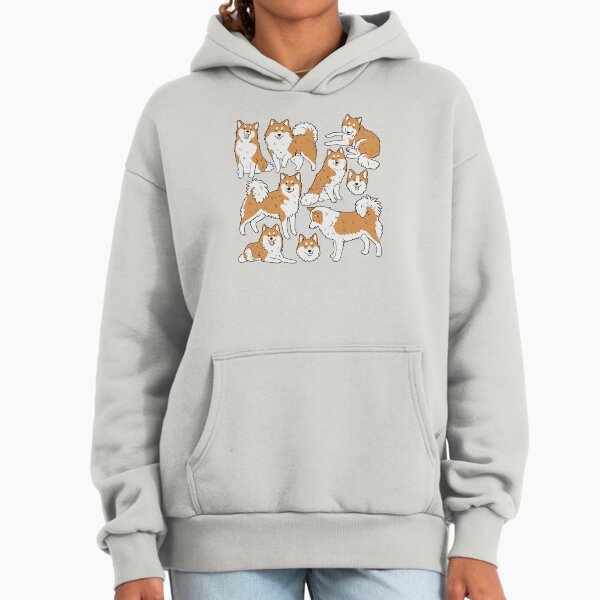 Icelandic sheepdog cute illustration pattern Hoodie