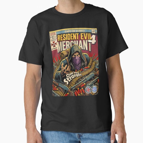 Resident Evil 4 Merchaant Comic Retro Gaming Art T-Shirt