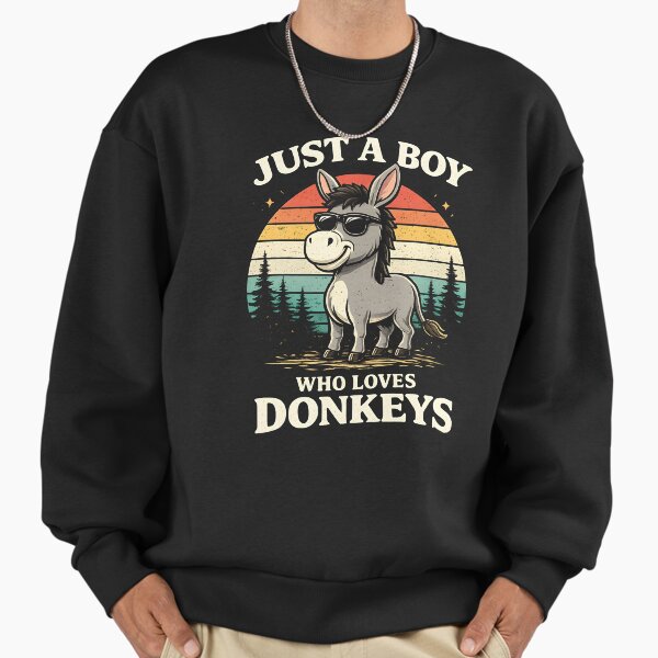 Just A Boy Who Loves Donkeys Sweatshirt
