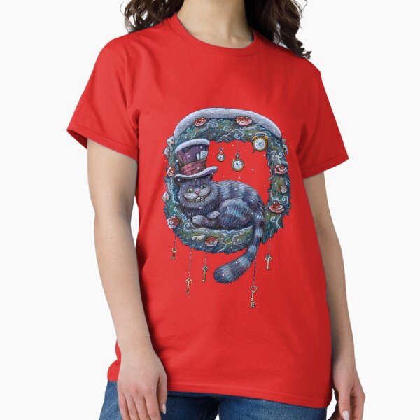 Alice Cheshire Cat Christmas T-Shirt