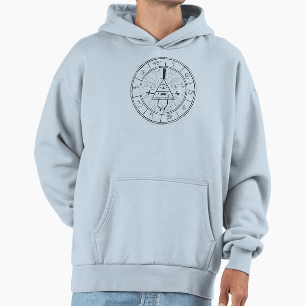 Gravity Falls Bill Cipher - Black on White Hoodie