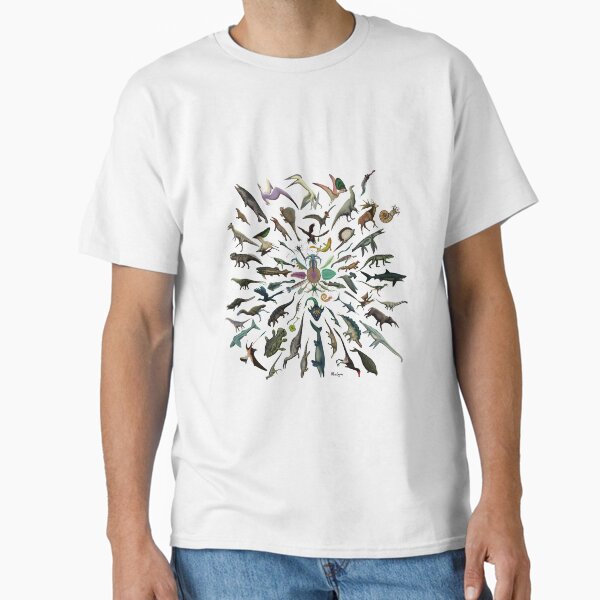 PALEOART COLLAGE. Scientific Illustration.Mario Lanzas 2019 T-Shirt