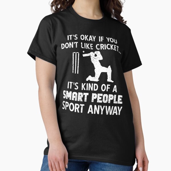 Funny Cricket Player Cricket Sport Vintage Sayings and Cricket Bat T-Shirt