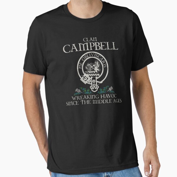 Clan Campbell crest Scottish surname tartan Thistle vintage T-Shirt