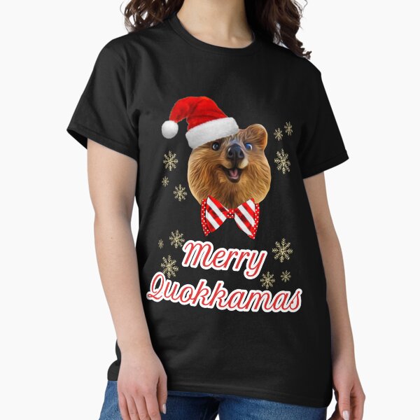 Quokka Merry Christmas Merry Quokkamas Xmas Cute Australia Holiday Animal T-Shirt