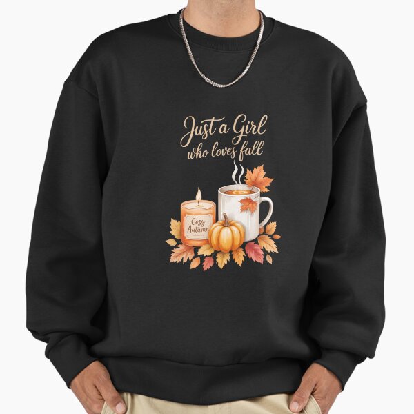 Just A Girl Who Loves Fall Pumpkin Cozy Autumn Sweatshirt
