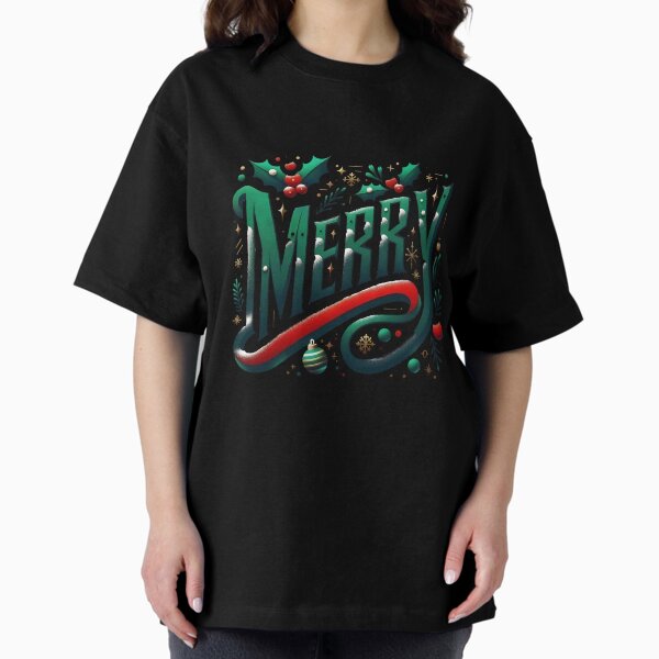 Merry Christmas Varsity – Retro College Style Holiday Graphic T-Shirt