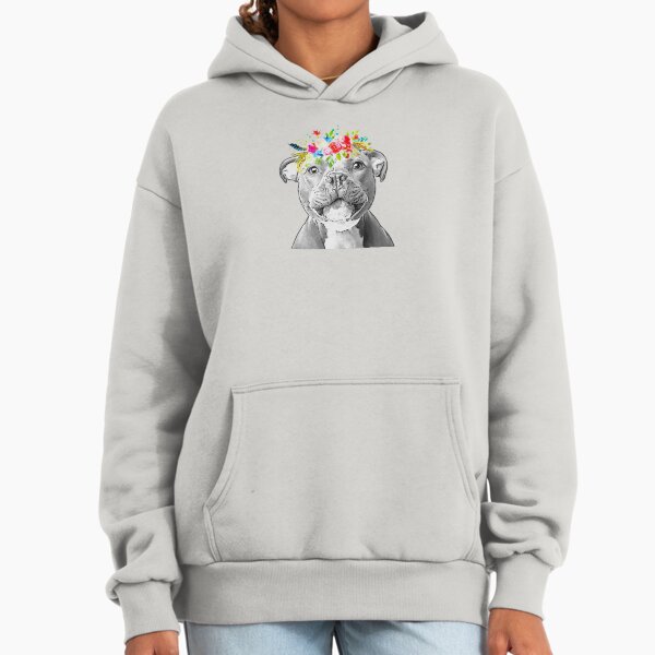 Staffordshire Bull Terrier Floral Crown Hoodie