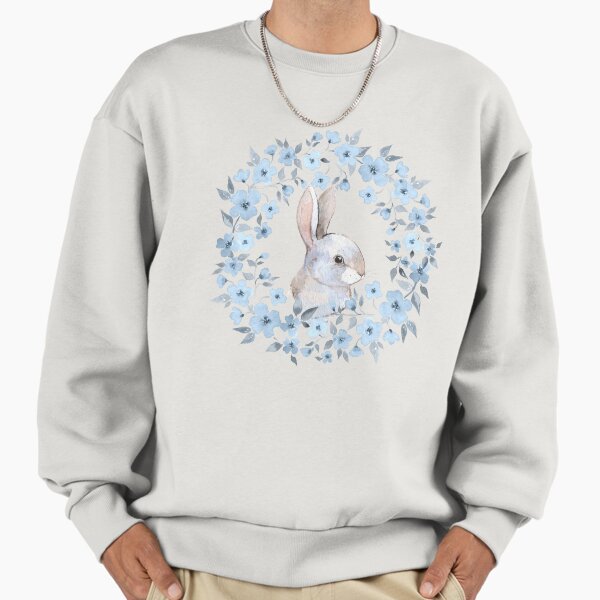 Rabbit and floral wreath Sweatshirt