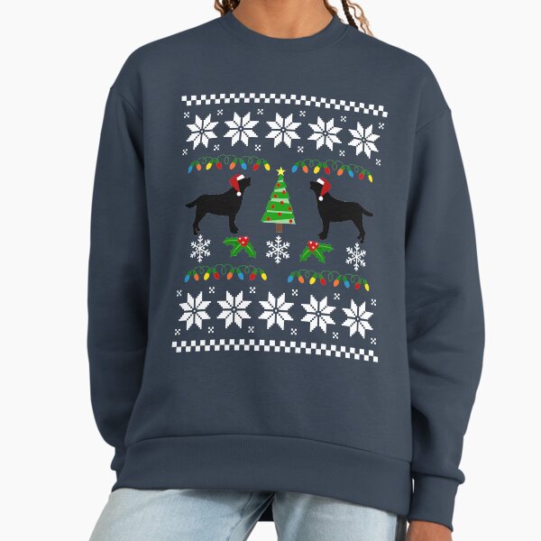 Black Labrador Happy Christmas Sweater Pattern Sweatshirt