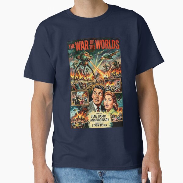 The Martian Invasion: Gene Barry in The War of the Worlds T-Shirt